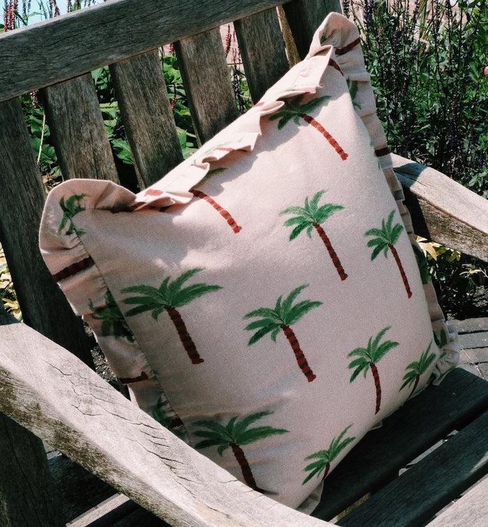 Anna Nina Les Palmiers Frill Cushion