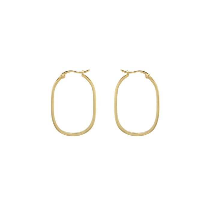 Anna Nina Link Hoop Earrings Silver