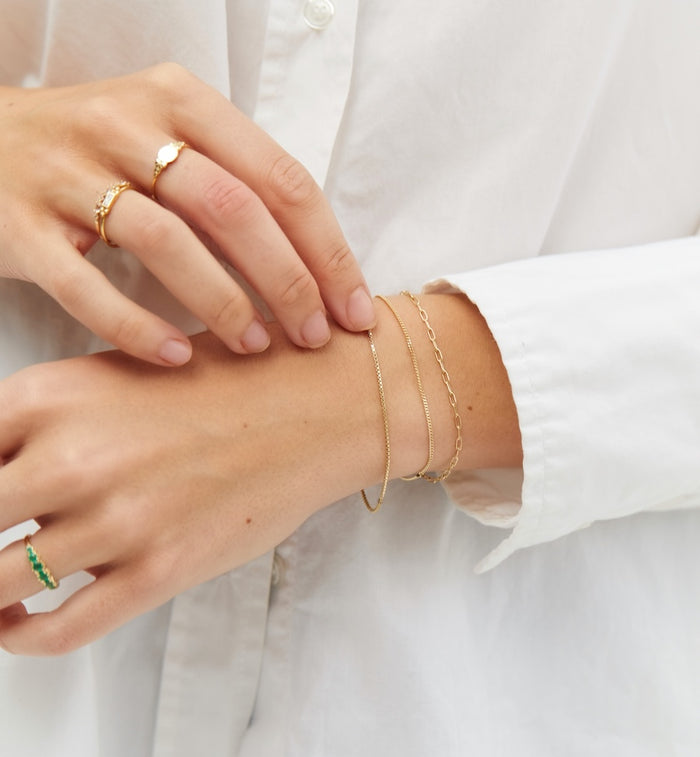 Anna Nina Link Plain Bracelet Silver