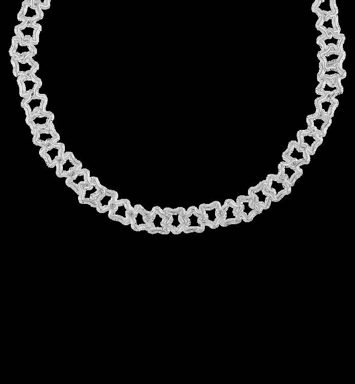 Anna Nina Linked Chunky Stars Necklace Silver