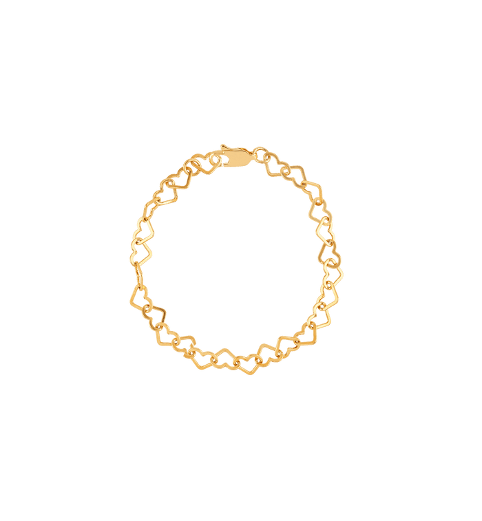 Anna Nina Linked Hearts Bracelet Silver