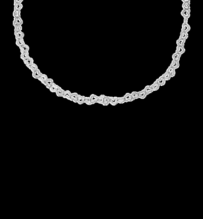 Anna Nina Linked Hearts Necklace Silver
