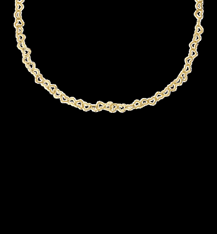 Anna Nina Linked Hearts Necklace Silver