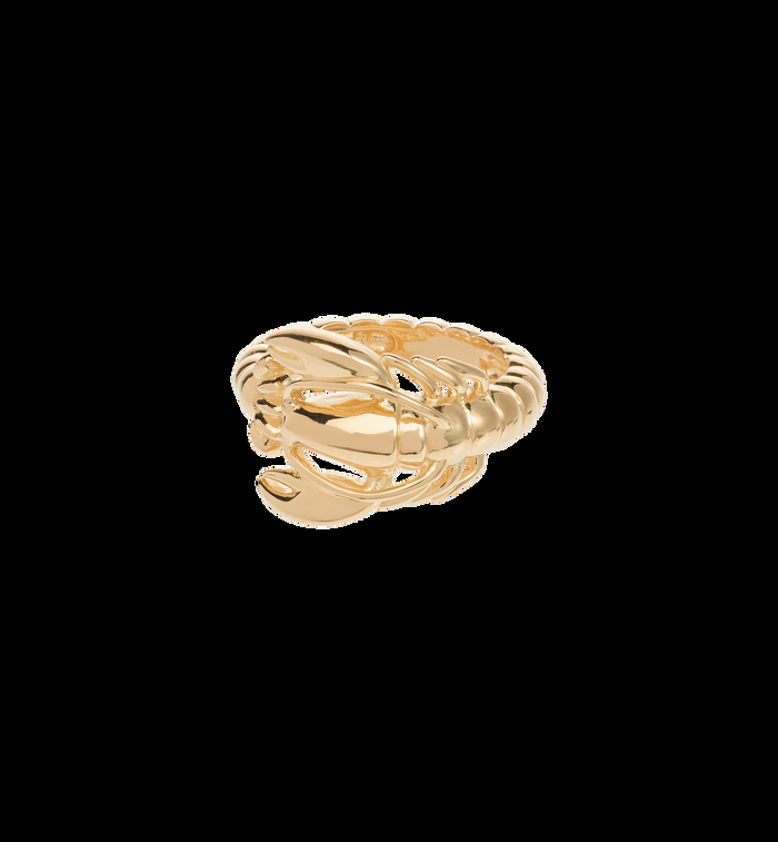 anna nina Lobster Ring Gold Plated