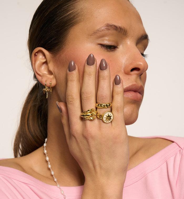 Anna Nina Lobster Ring Gold Plated