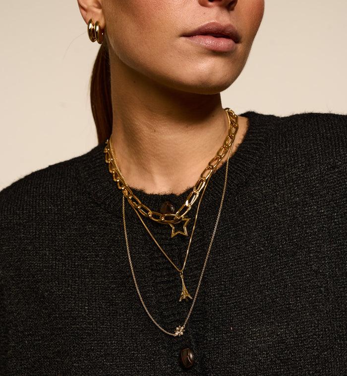 Anna Nina Locked Love Necklace Gold Plated