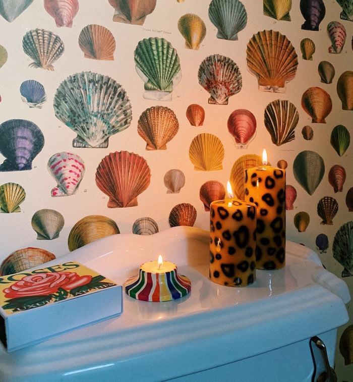 Anna Nina Long Leopard Print Blunt Candle