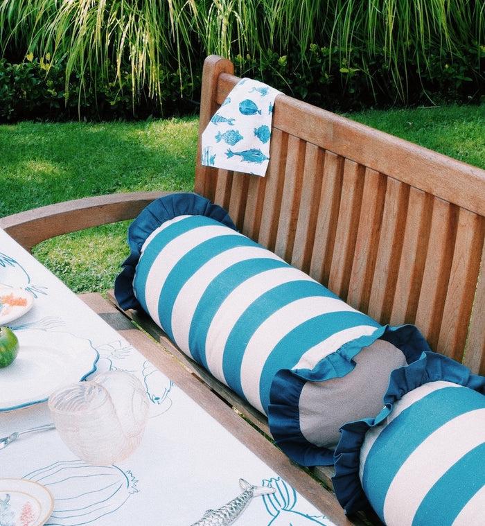 Anna Nina Long Marinière Frill Cushion