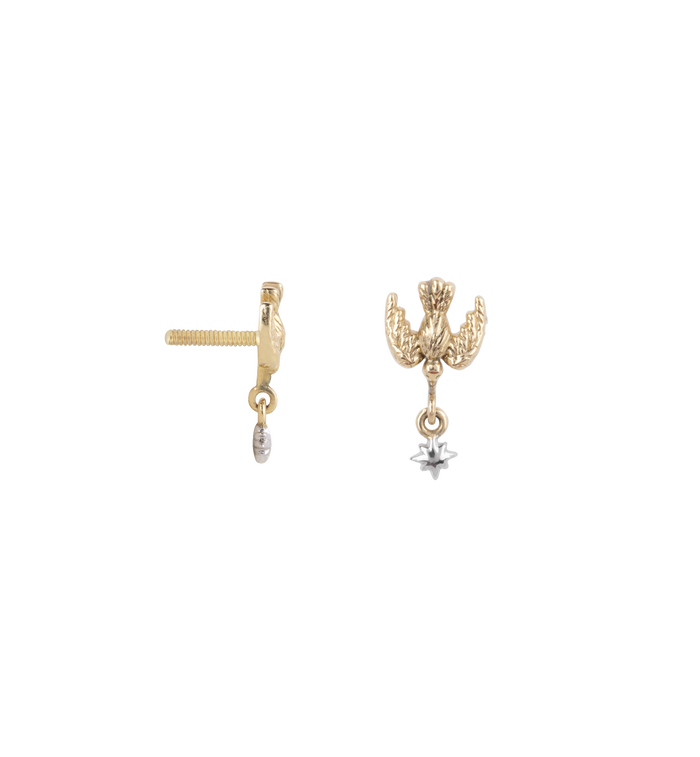 Anna Nina Love Bird Piercing Front 14K