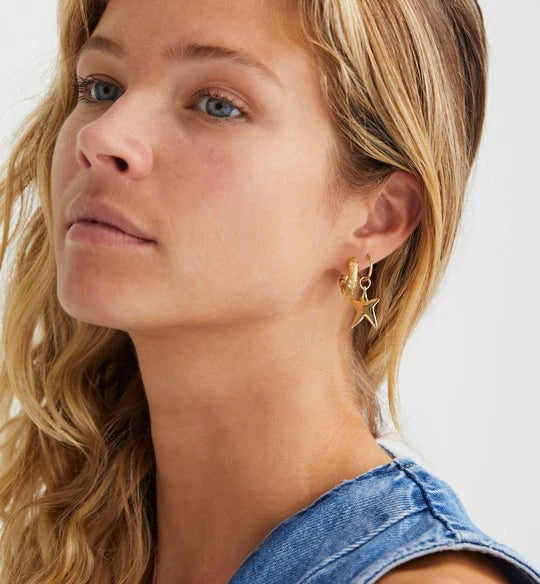 Anna Nina Love City Hoops (S) Gold Plated