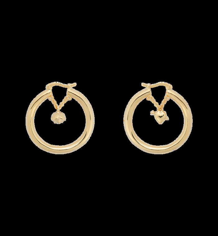 Anna Nina Love Story Hoop Earrings Gold Plated
