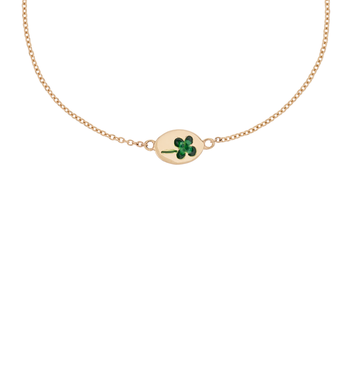 anna nina Lucky Clover Bracelet 14K
