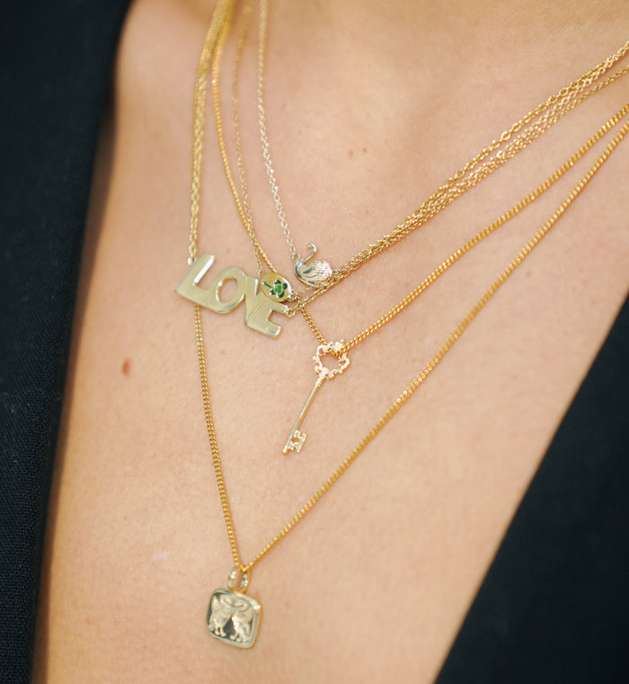 Anna Nina Lucky Clover Necklace 14K