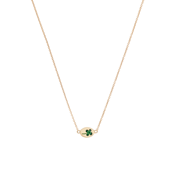 anna nina Lucky Clover Necklace 14K