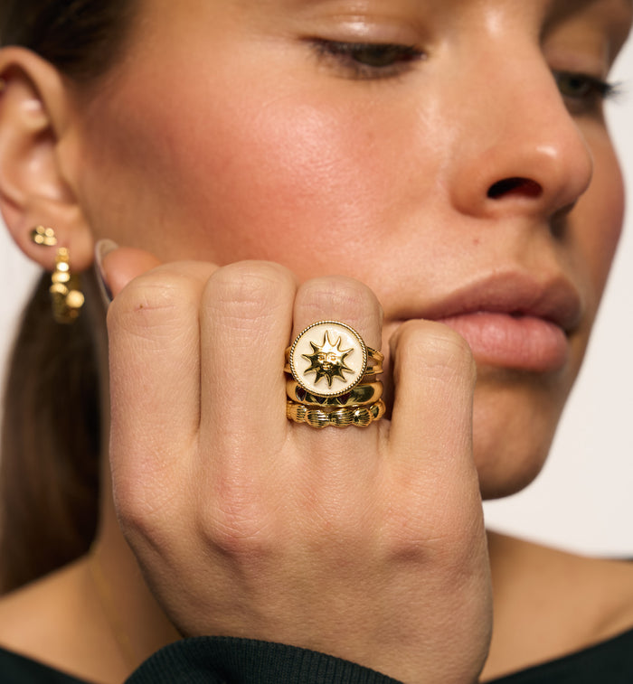 Anna Nina Madeleine Ring Gold Plated