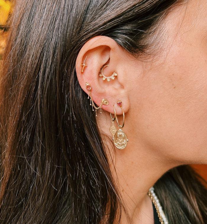 Anna Nina Magical Dagger Piercing Front 14K