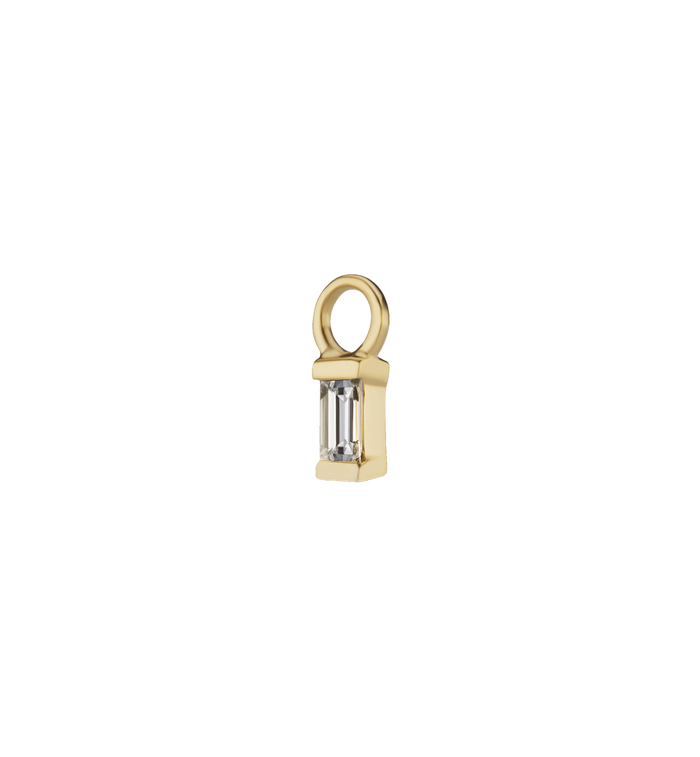 Anna Nina Maria Tash Diamond Baguette Charm 14K