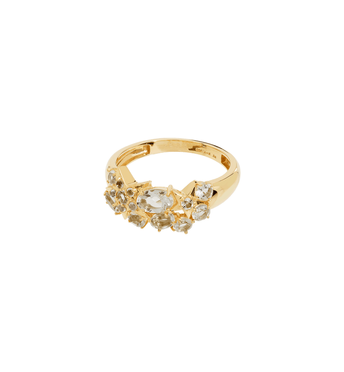 anna nina Meteoric Shower Ring 14K Yellow Gold