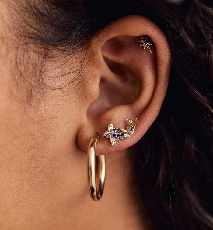 Anna Nina Midnight Mimosa Piercing Front 14K