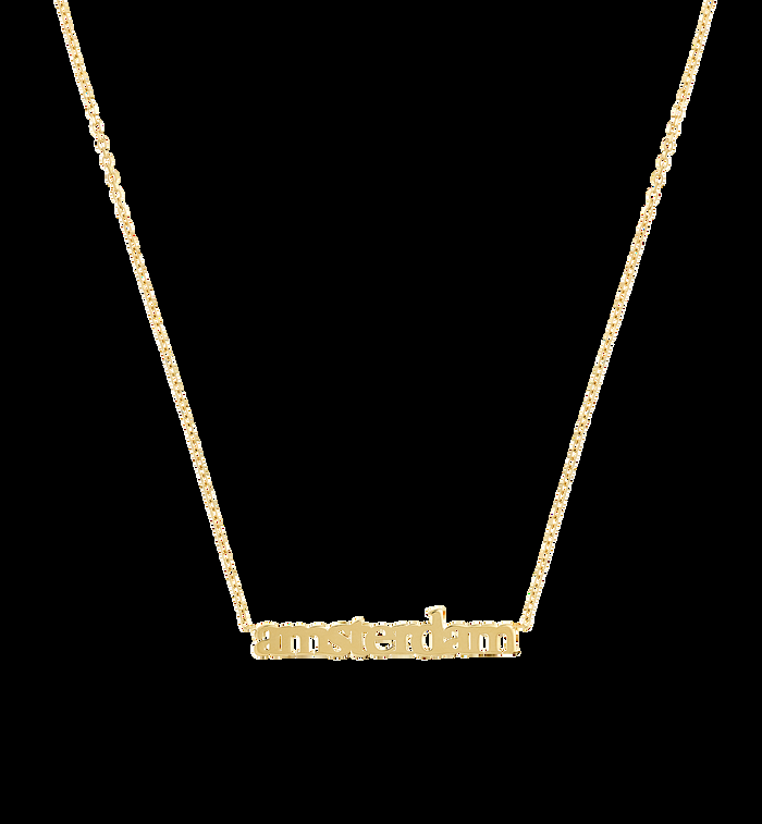 anna nina Miranda Necklace 9K 10 initials