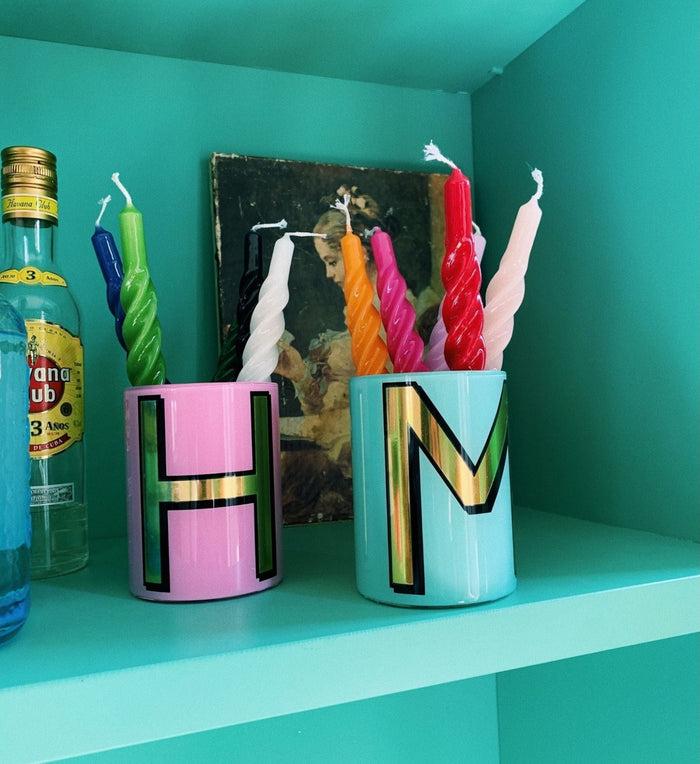 Anna Nina Mixed Twisted Candle Box Pastel