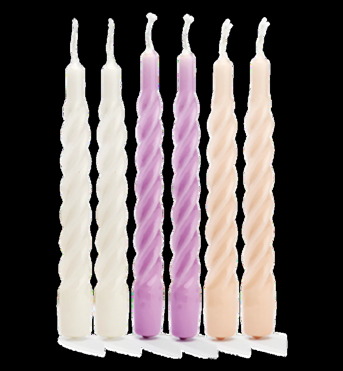 Anna Nina Mixed Twisted Candle Box Pastel