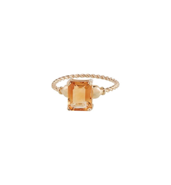 anna nina Nina Ring Citrine 14K Yellow Gold
