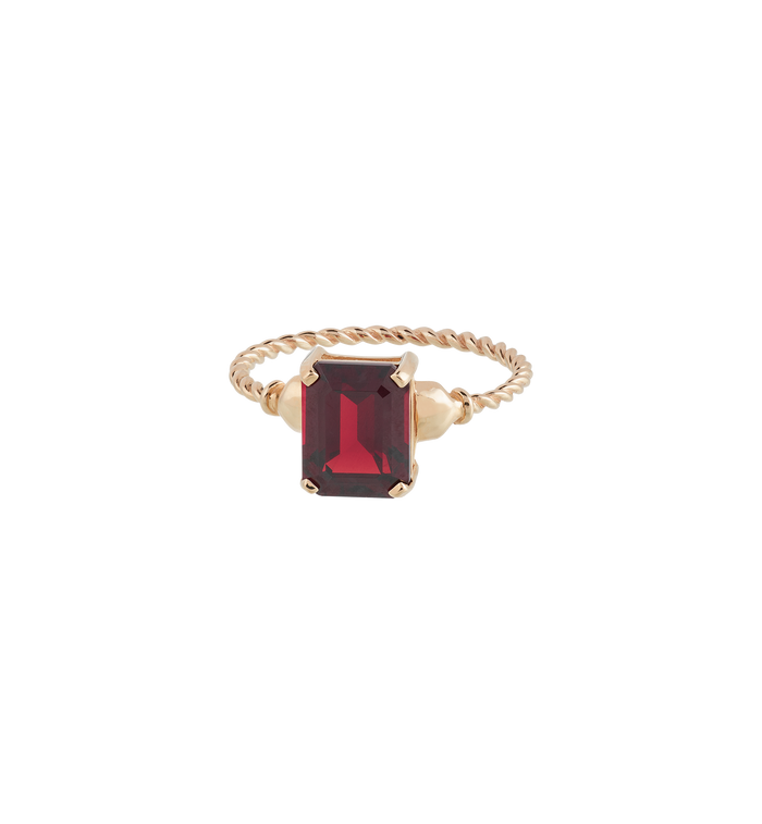 anna nina Nina Ring Garnet 14K Yellow Gold