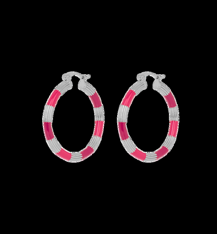 Anna Nina Novocaine Hoop Earrings Silver