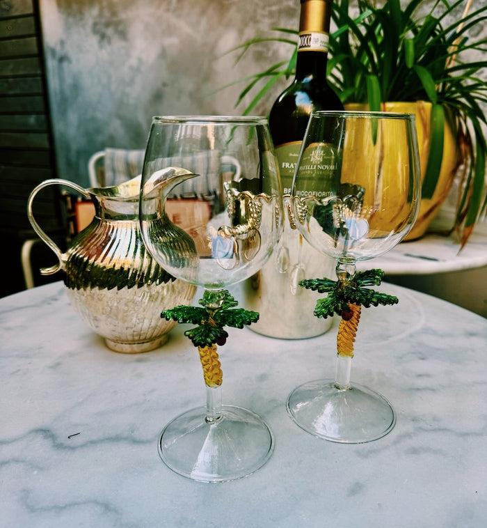Anna Nina Palm Tree Wine Glass