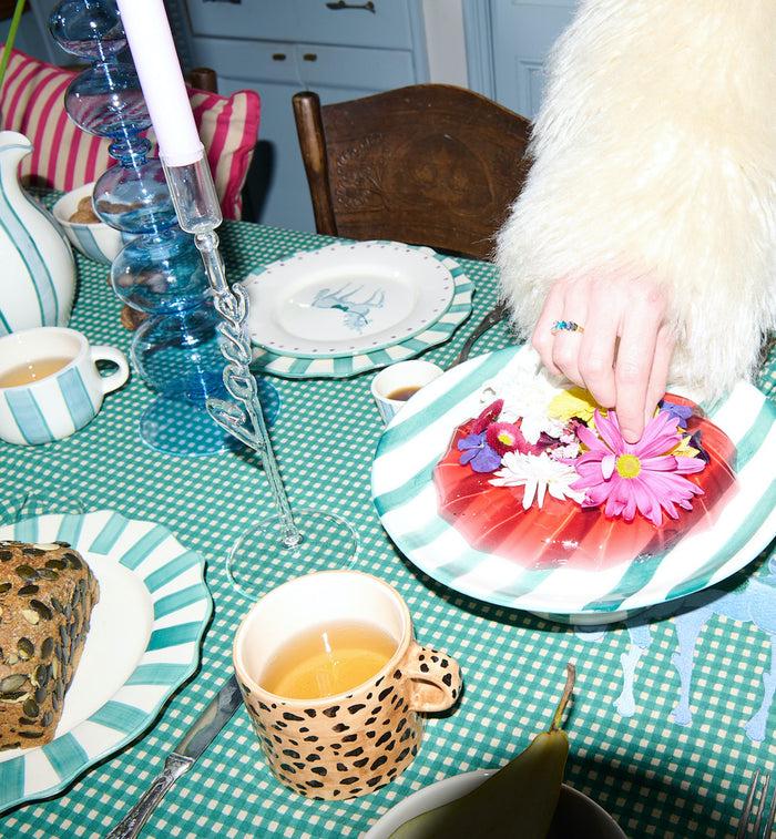 Anna Nina Pegasus Striped Cake Platter