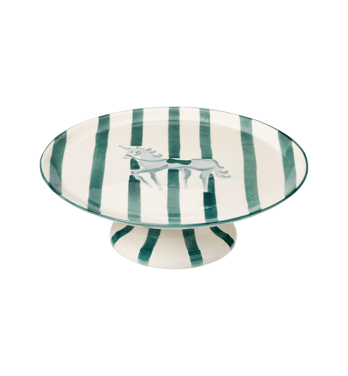 anna nina Pegasus Striped Cake Platter