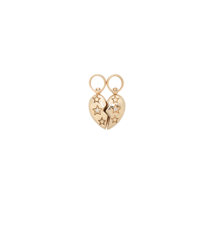 anna nina Piece of My Heart Set of 2 Charms 14K