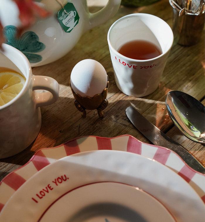 Anna Nina Pink Scalloped Dinner Plate