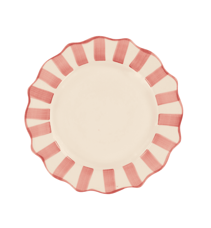 anna nina Pink Scalloped Dinner Plate