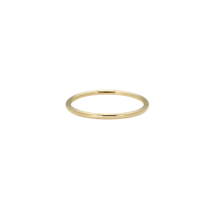 anna nina Plain Ring Round 14K Yellow Gold