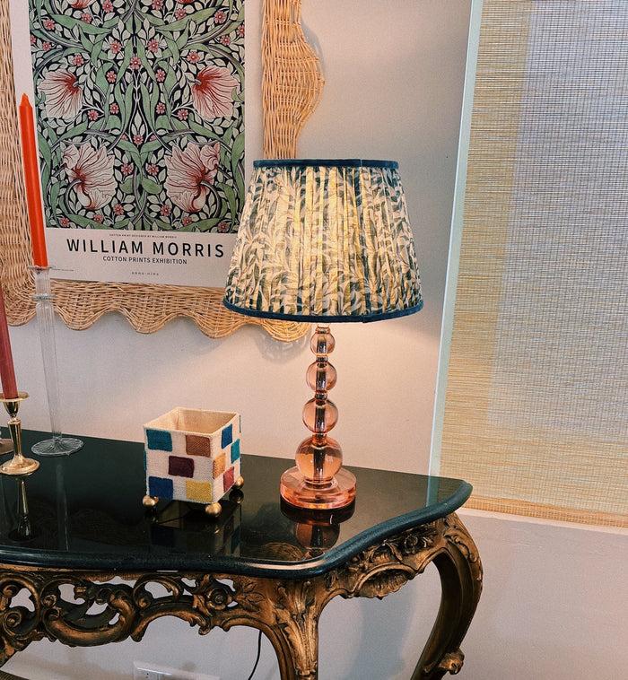 Anna Nina Pooky Blue/White Linen Lampshade