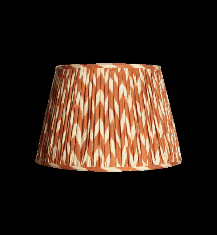 anna nina Pooky Orange Ikat Linen Lampshade