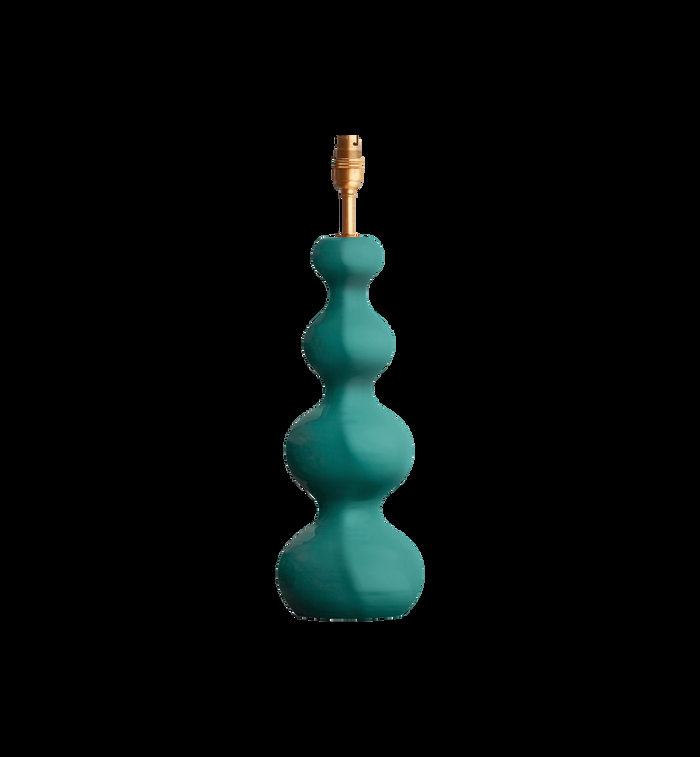 anna nina Pooky Turquoise Bubble Wood Table Lamp