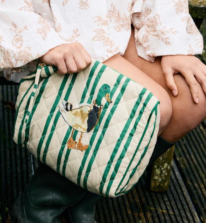 Anna Nina Posh Mallard Quilted Wash Bag