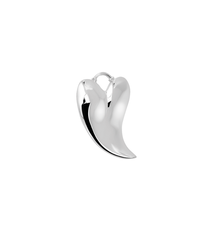 Anna Nina Psychedelic Heart Charm Silver