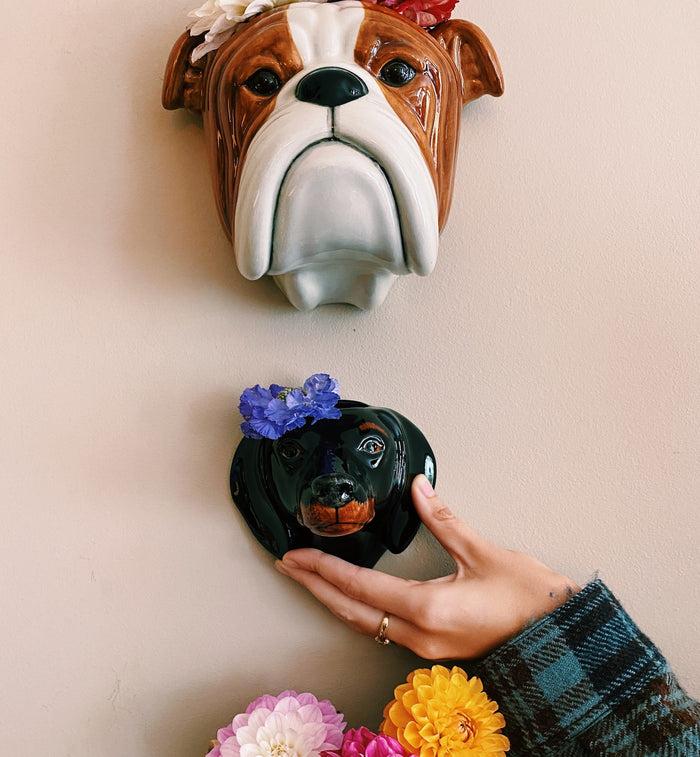 Anna Nina Quail Dachshund Wall Vase