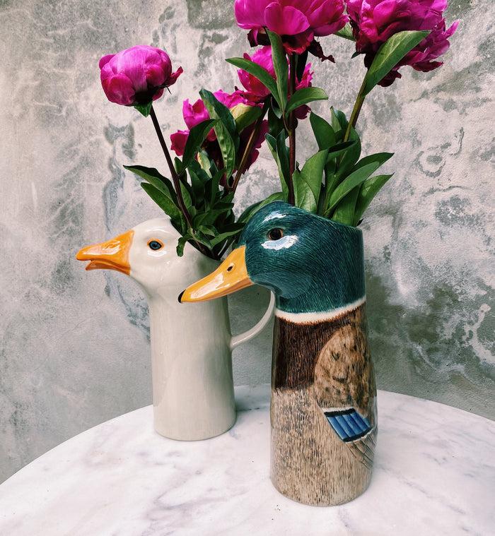 Anna Nina Quail Mallard Flower Vase