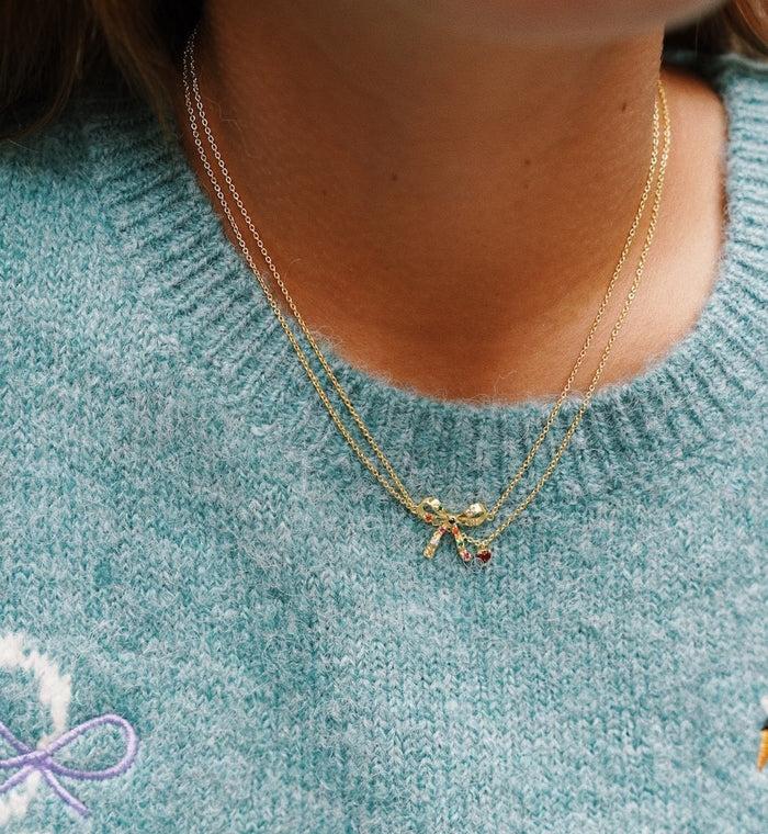 Anna Nina Rainbow Ribbon Necklace