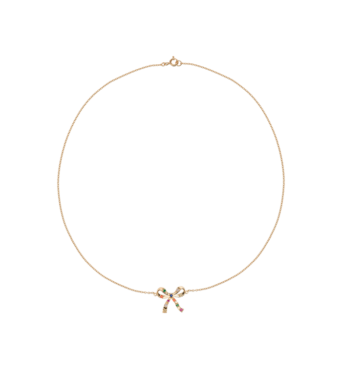 Anna Nina Rainbow Ribbon Necklace