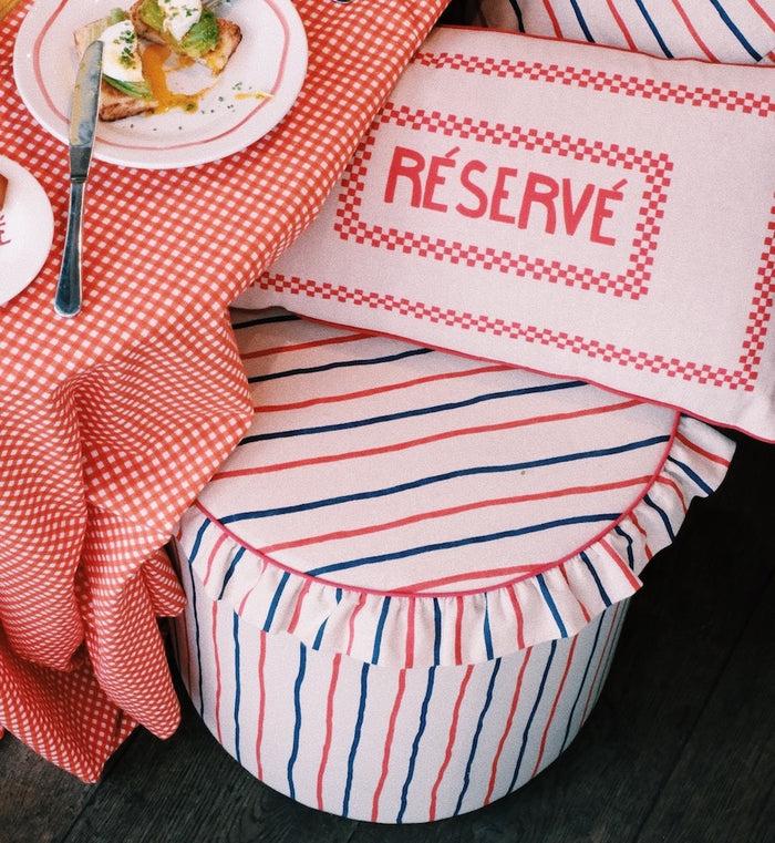 Anna Nina Rayure Frill Pouf