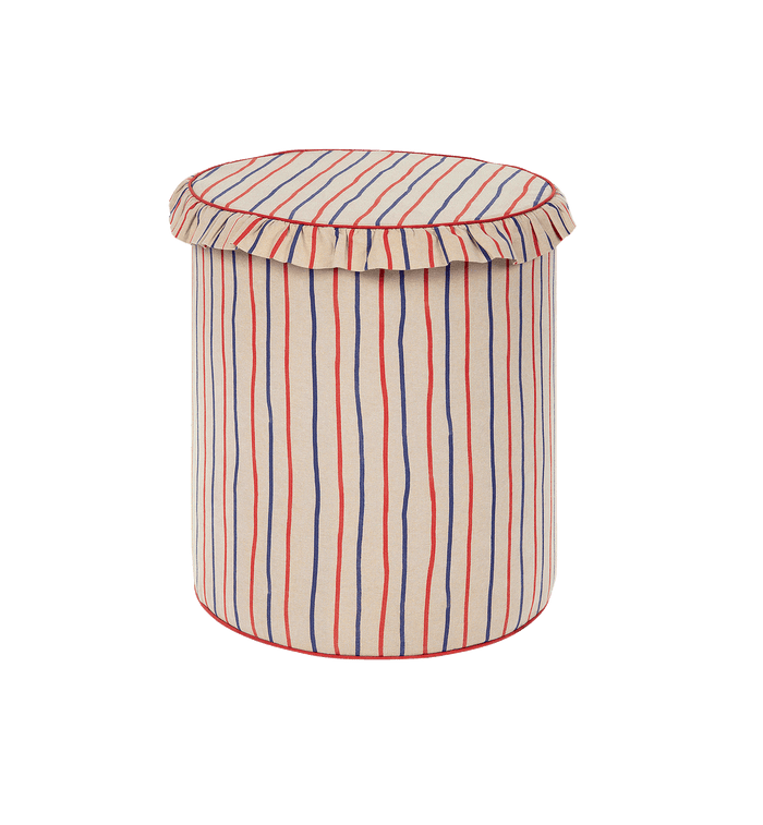 anna nina Rayure Frill Pouf