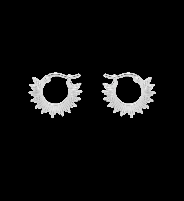 Anna Nina Rising Sun Ring Earrings Silver