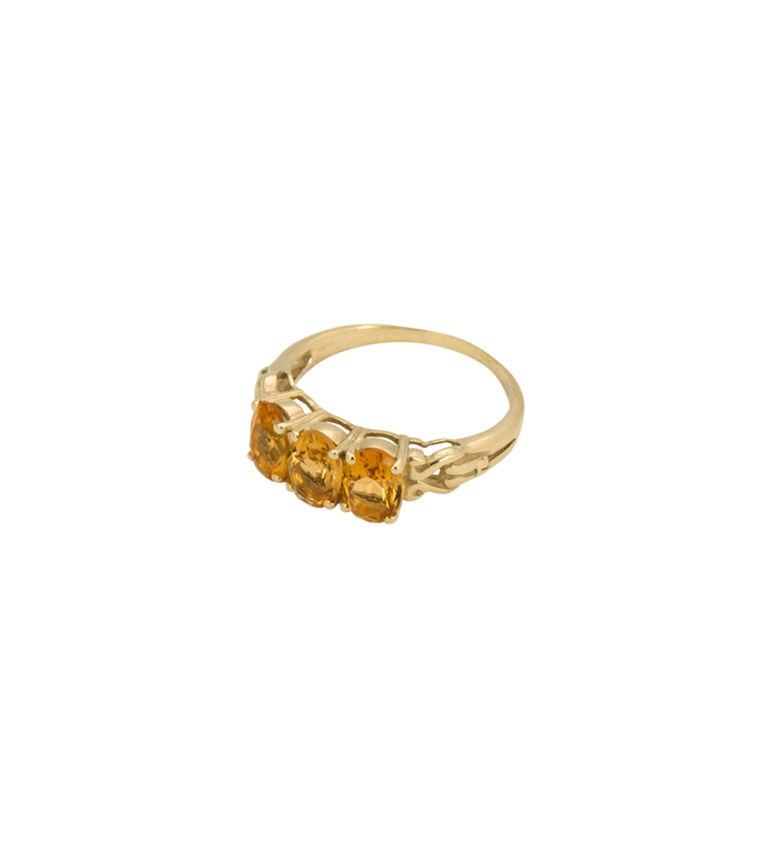 anna nina Rose Citrine Ring 14K Yellow Gold