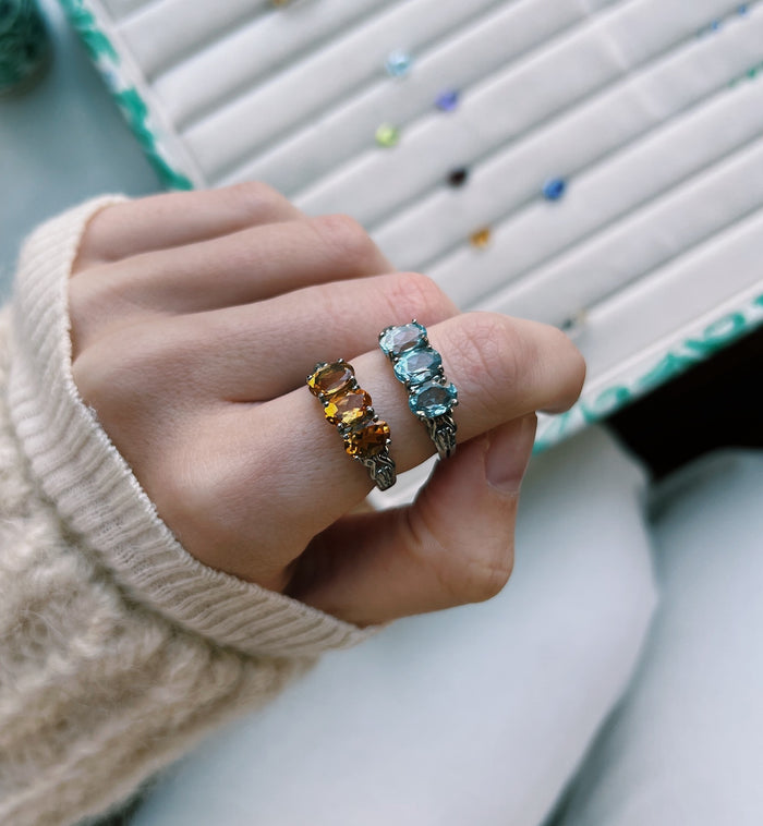 Anna Nina Rose Ring W/G 14K White Gold